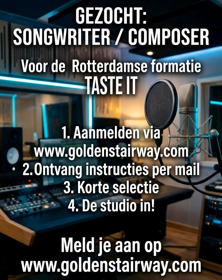 GEZOCHT NEDERLANDSTALIG SONGWRITER/COMPOSER